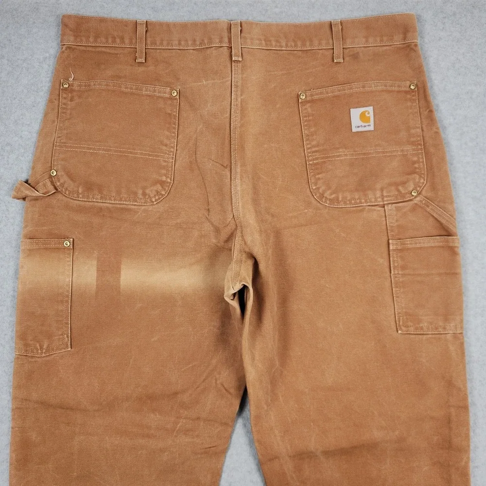 Vintage Carhartt Pants 40x32 Brown Double Knee Canvas Utility B01 BRN Union USA